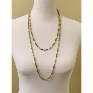 Vintage Set of Two Gold and Clusters of Pearls Necklace, Adjustable Lengths